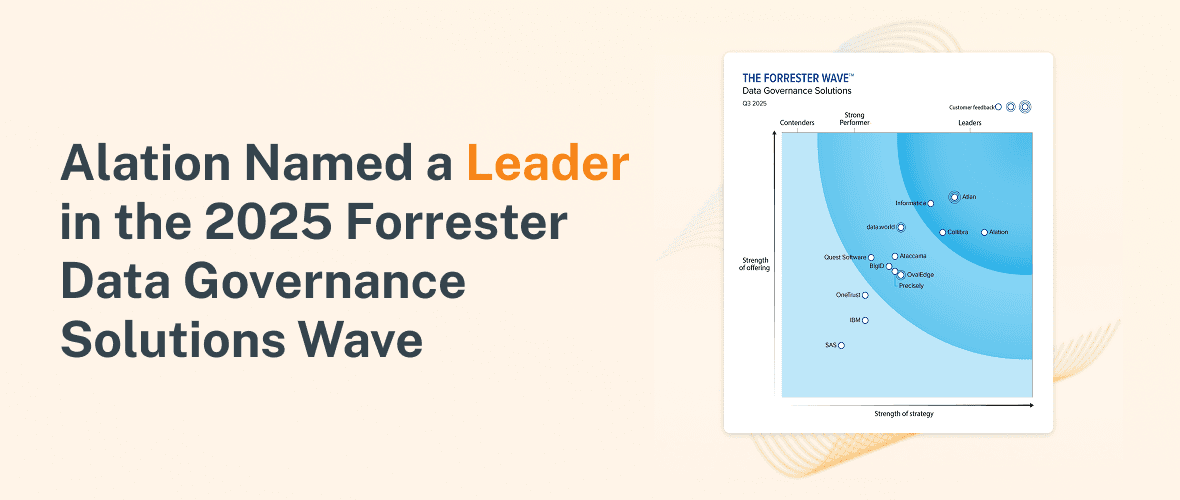 Alation Forrester Wave for data governance banner large