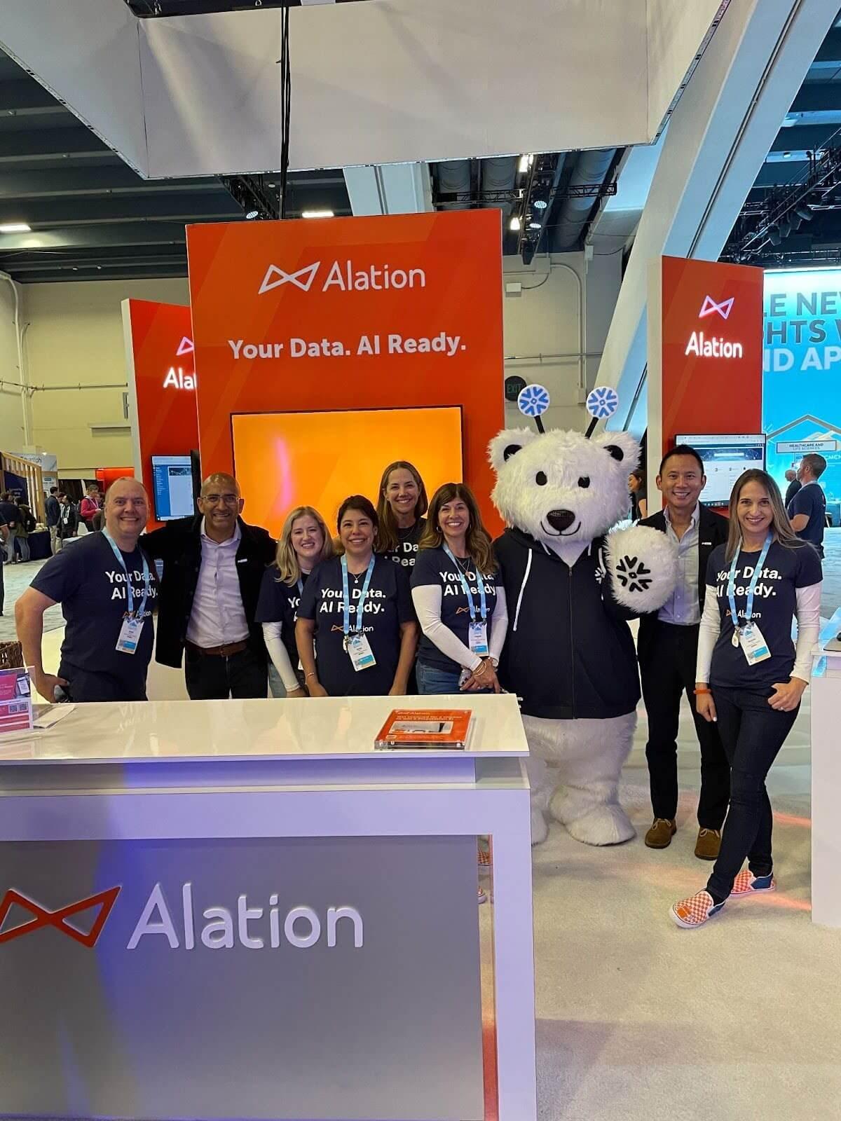 Alation booth team at Snowflake Summit 2024