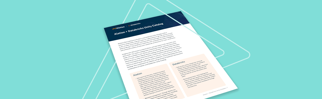 Alation + Databricks Unity Catalog Resource Tile