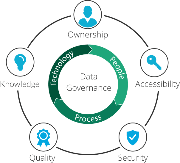 Data governance process wheel