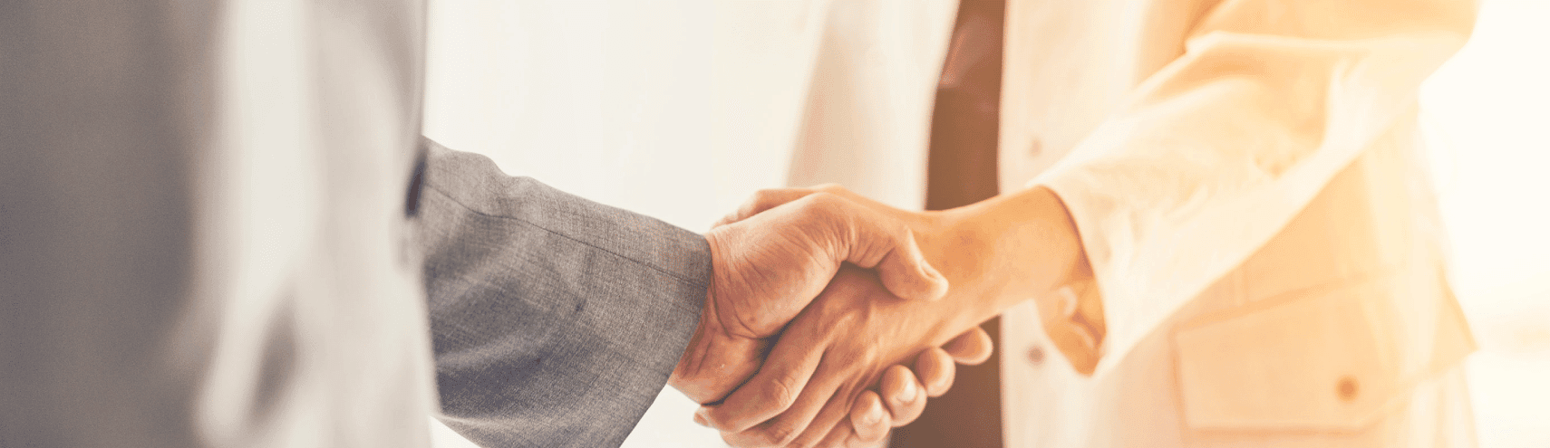 Focused shot of a handshake between two business people