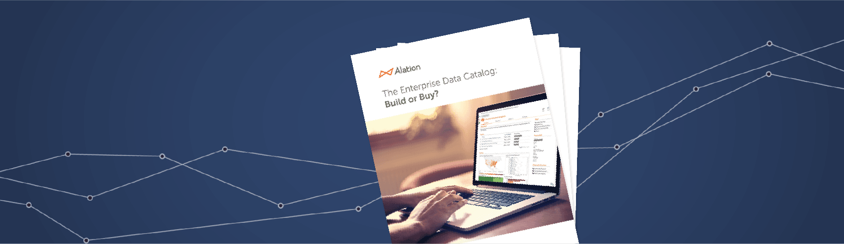 Hero image from an Alation blog about if you should build or buy an enterprise data catalog