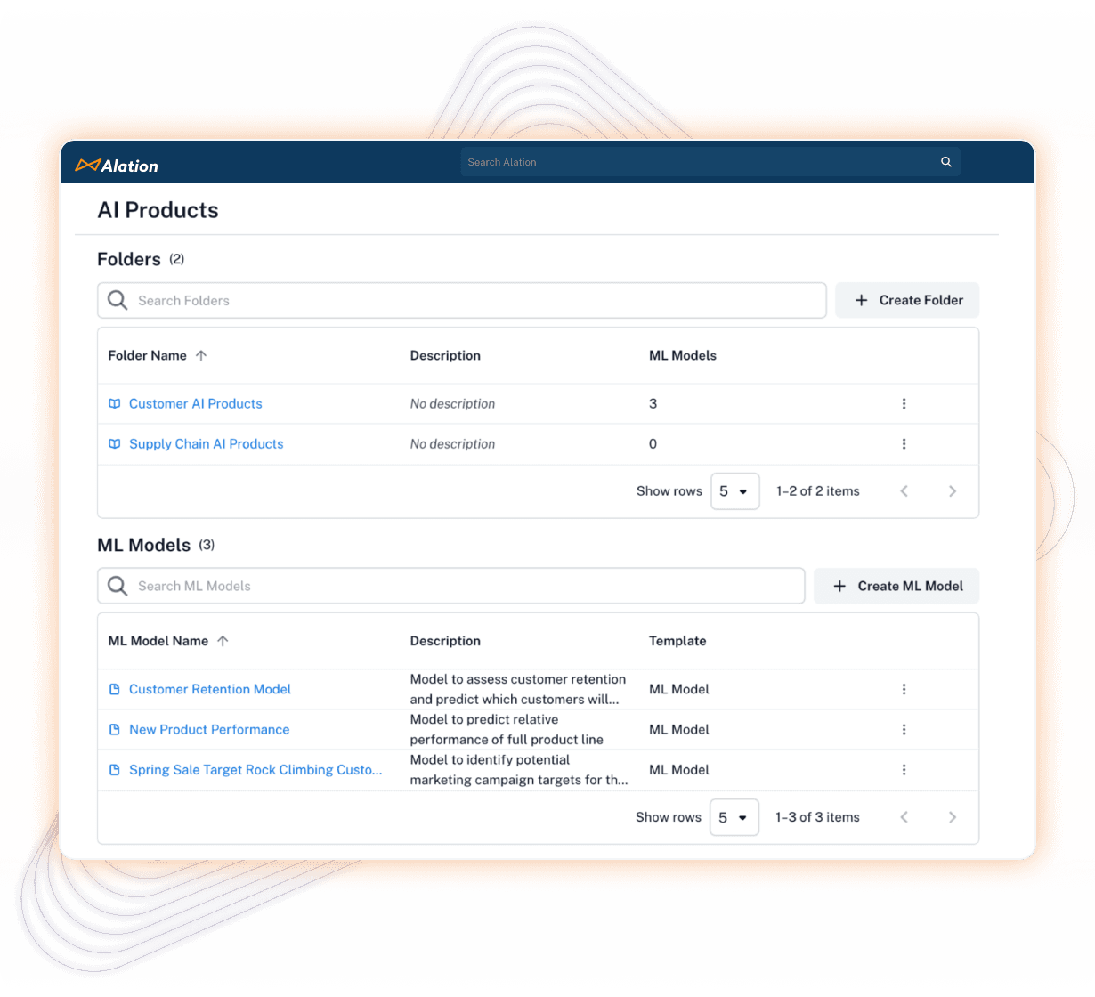 Product image of Alation's ALLIE AI solution promoting data literacy
