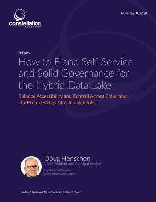 Thumbnail image for the How to Blend Self-Service & Governance for the Hybrid Data Lake analyst report