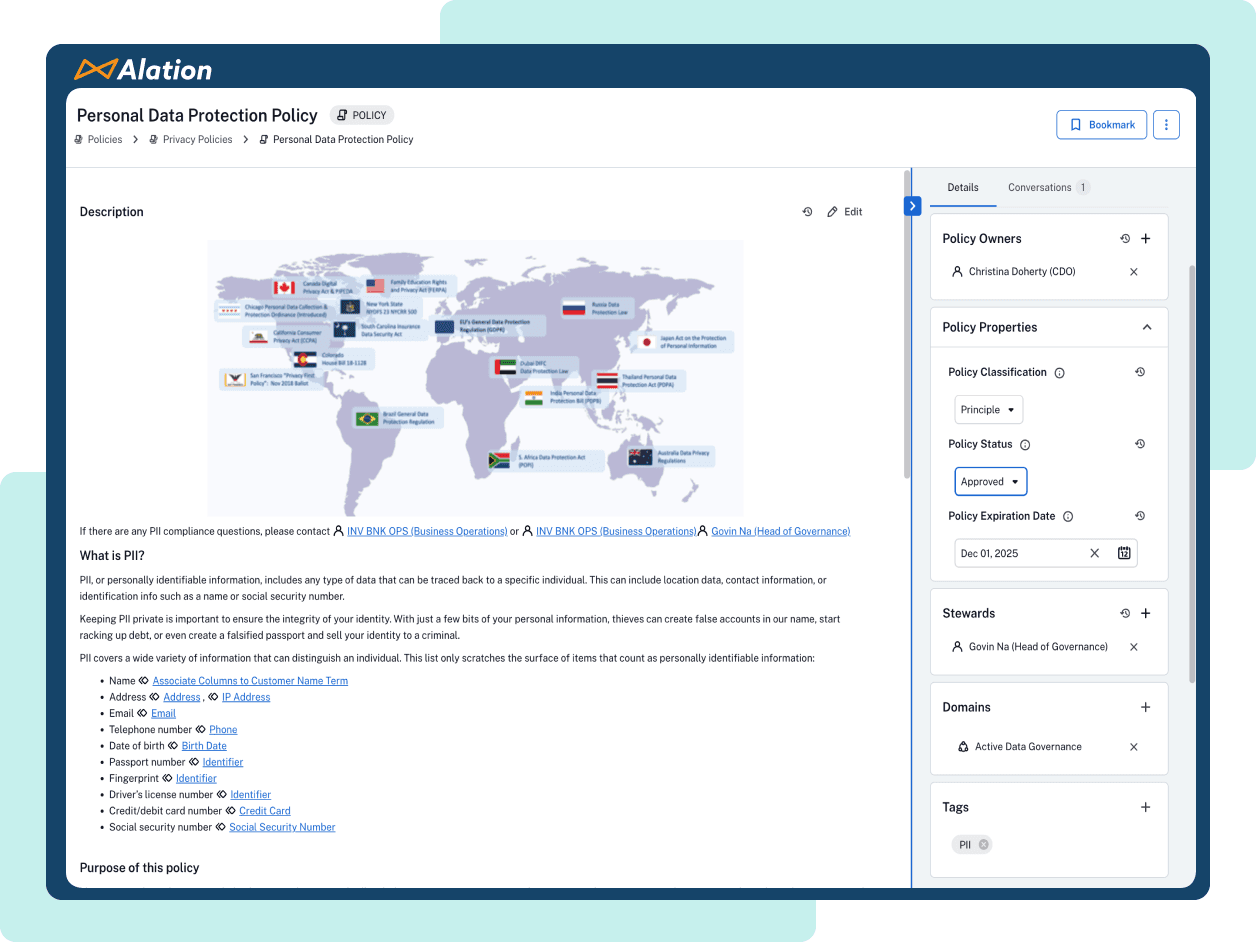 Alation Homepage Product Image: Alation Data Governance
