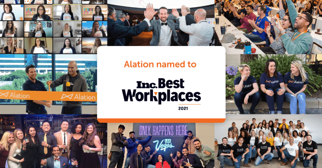 Alation Named One of Inc. Magazine’s Best Workplaces 2021