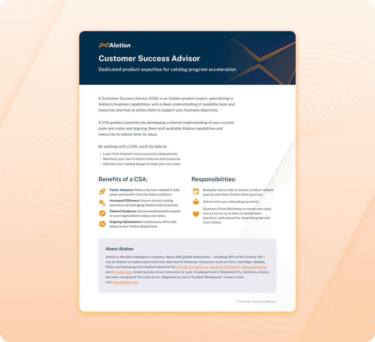 Alation Guide for Customer Success Advisor