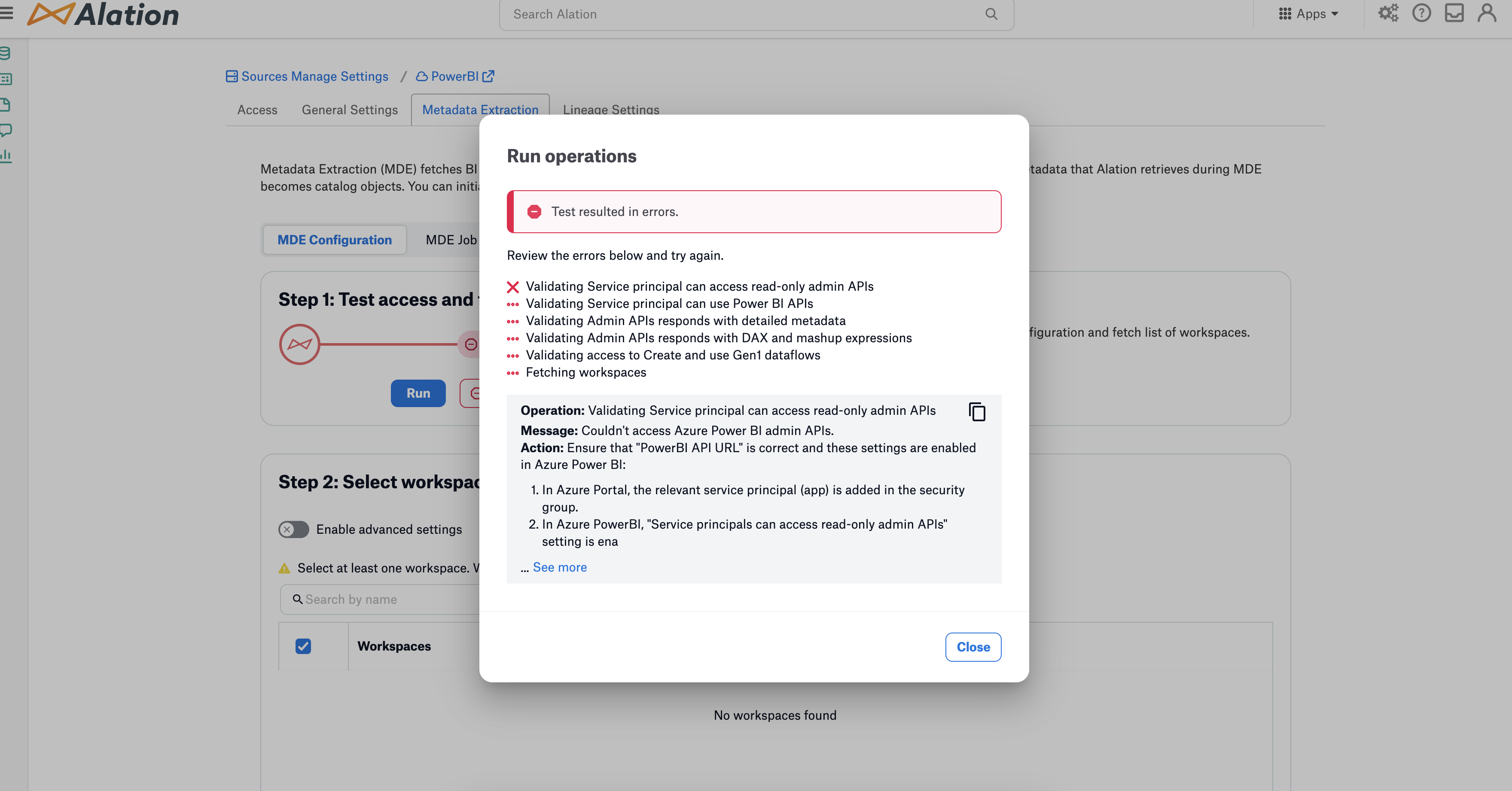 Screenshot showing its impact in Alation.